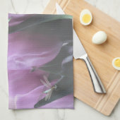 パープルチューリップアクアトンフライキッチンタオル キッチンタオル (四つ折り)