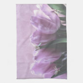 パープルチューリップアクアトンフライキッチンタオル キッチンタオル (縦)