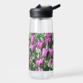 パープルチューリップガーデンフローラ ウォーターボトル (左面)