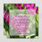 パープルチューリップスブライダルシャワー招待状 招待状 (正面/裏面)