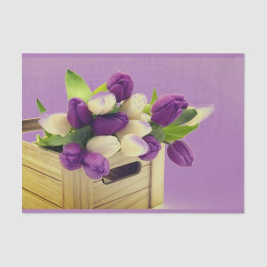 パープルチューリップティッシュペーパー 薄葉紙 (正面)