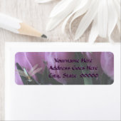 パープルチューリップトンフライ差出人住所ラベル ラベル (インサイチュ)
