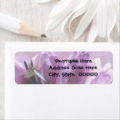 パープルチューリップトンフライ差出人住所ラベル ラベル (インサイチュ)