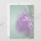 パープルチューリップフラワーブライダルシャワー 招待状 (裏面)