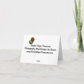 パープルチューリップフラワー自然ありがとう サンキューカード (裏面)