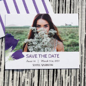 パープルチューリップ甘い16日付カードを保存 アドバイスカード