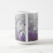 パープルチューリップ絵画- Art Mug コーヒーマグカップ (中央)