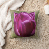 パープルチューリップ装飾用クッション クッション (ブランケット)