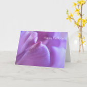 パープルチューリップ「ハッピーバースデー」カード カード (黄色い花)