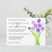 パープルチューリップ – 結婚式招待状 招待状 (スタンド正面)