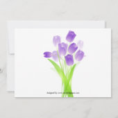 パープルチューリップ – 結婚式招待状 招待状 (裏面)