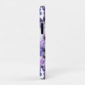 パープルチョウモダンエレガントカスタムモノグラム Case-Mate iPhoneケース (裏面/右)