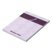 パープルチータプリントと彼女の名前 ノートパッド (回転)