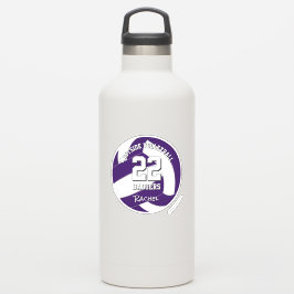 パープルチームカラーバレーボール選手 シール