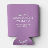 パープルチームパーソナライズされたブライドクーラーボックス 缶クーラー (裏面)