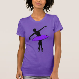 パープルツゥバレリナバレエダンス先生ギフト Tシャツ