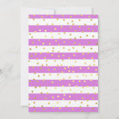 パープルツゥブルネットヘアバレリーナスウィート16 招待状 (裏面)