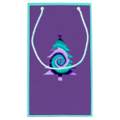 パープルツサイケデリックリー抱き枕 スモールペーパーバッグ (裏面)