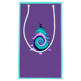 パープルツサイケデリックリー抱き枕 スモールペーパーバッグ