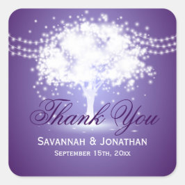 パープルツリーストリングラ結婚イツありがとう スクエアシール