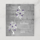 パープルツリーハート披露宴座席表 プレイスカード (外部開封)