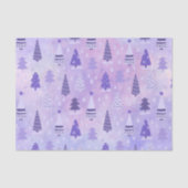 パープルツリー ホリデー クリスマスパターン 薄葉紙 (正面)