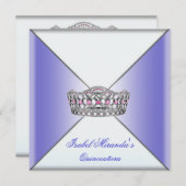 パープルティアラクラシーパープルキンセアニェラ15日パーティー 招待状 (正面/裏面)