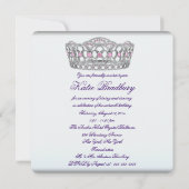 パープルティアラスイート16パーティー 招待状 (裏面)