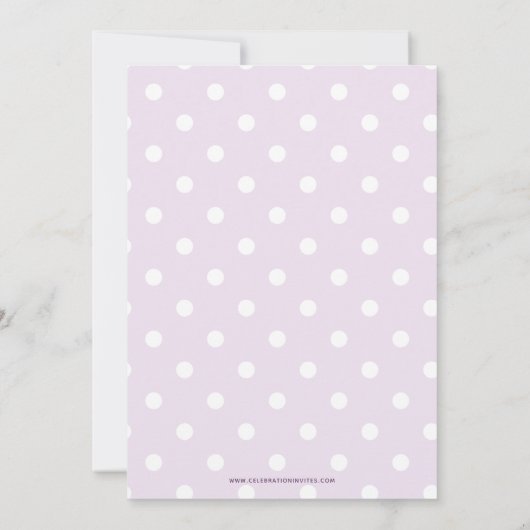 パープルティアラプリンセスホース誕生日招待状 招待状 (裏面)