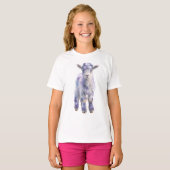 パープルティントのスタイリッシュな子羊の子供たち Tシャツ (正面フル)