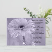 パープルティントのデイジー ウェディングアフターブランチ招待状 招待状 (スタンド正面)