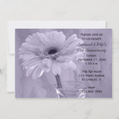 パープルティントのデイジー ウェディング アニバーサリー パーティー 招待状 (正面)