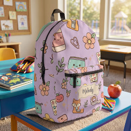パープルティーチャースクール文具 プリントバックパック