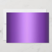 パープルティーパーティー子供の誕生日招待状 招待状 (裏面)