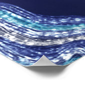 パープルティール（緑がかった色）アゲートゲードジェムストン結婚ズウェルカム ポスター (角)