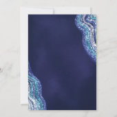 パープルティール（緑がかった色）アゲートジェームストーンリタイアメントパーティー 招待状 (裏面)