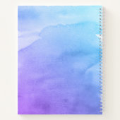 パープルティール（緑がかった色）ウォーターカラーバルミツワーゲストハウス ノートブック (裏面)