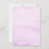 パープルティール（緑がかった色）ウォーターカラーフローラバルミツワー セーブザデート (裏面)