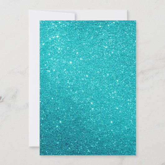 パープルティール（緑がかった色）エスニックマーメイドベビーシャワー招待状 招待状 (裏面)