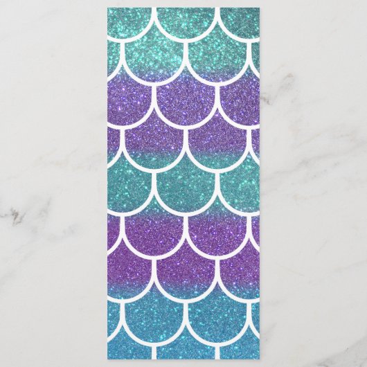 パープルティール(緑がかった色)グリッターマーメイドスキャロプはかりで測 メニュー (裏面)