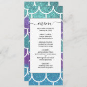 パープルティール（緑がかった色）グリッターマーメイドスキャロプはかりで測 メニュー (正面/裏面)