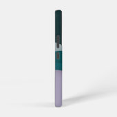 パープルティール（緑がかった色）&ネイビーミニマルデザイン SAMSUNG GALAXYケース (右側面)