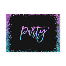 パープルティール（緑がかった色）フェイクグリッターバルミツワー披露宴