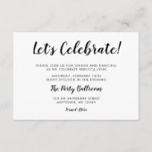 パープルティール(緑がかった色)フェイクグリッターバルミツワー披露宴 エンクロージャーカード (裏面)