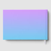 パープルティール（緑がかった色）フェイクグリッターバルミツワー ゲストブック (裏面)