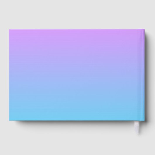 パープルティール（緑がかった色）フェイクグリッターバルミツワー ゲストブック (裏面)