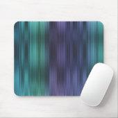 パープルティール(緑がかった色)ブルーグリーンストライプズ マウスパッド (マウス)