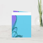 パープルティール（緑がかった色）ブルースワールサンキューカード サンキューカード (裏面)