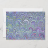 パープルティール（緑がかった色）ブルーSweet sixteenマスカレードパーティー 招待状 (裏面)