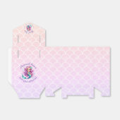 パープルティール（緑がかった色）マーメイドウォーターカラーありがとう好意 フェイバーボックス (折り畳みなし)